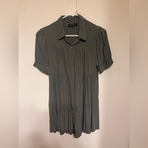 trixxi s army green midi length dress